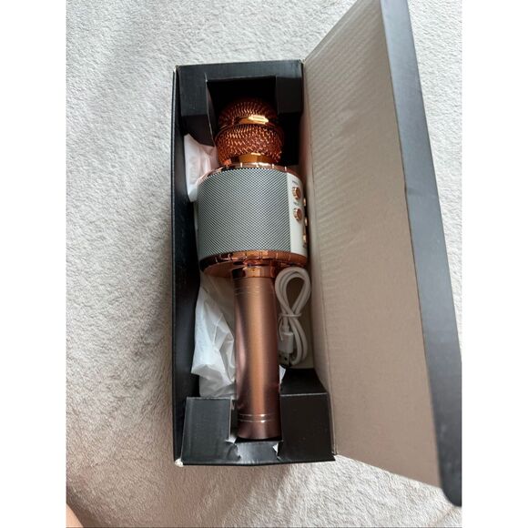 Ovellic Rose Gold Karaoke Microphone For Kids - Picture 7 of 11